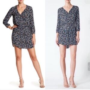 VERONICA BEARD August Floral Pintucked Silk
Boho Mini Dress Size 10